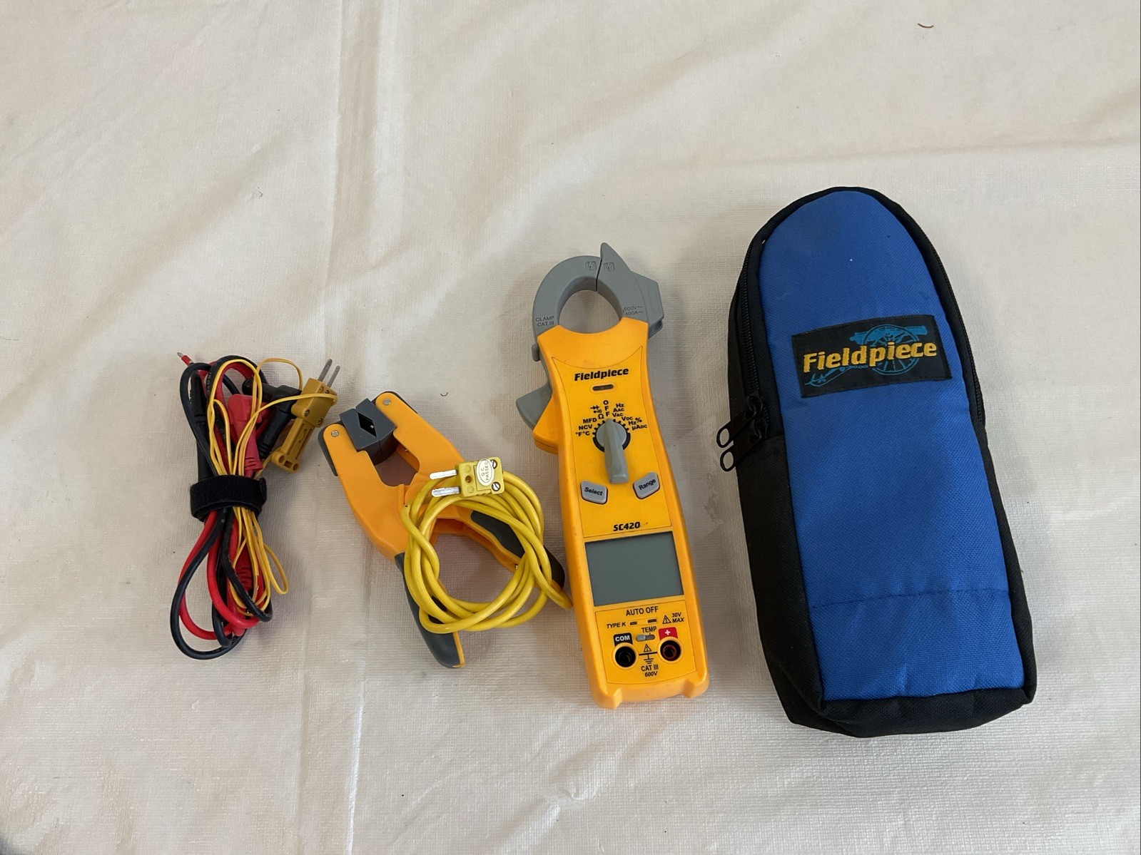 Fieldpiece SC420 True RMS Clamp Meter with Temperature, Probes And Case