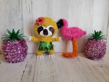 Hawaiian tropical pineapple sloth hula skirt flamingo home decor set summer