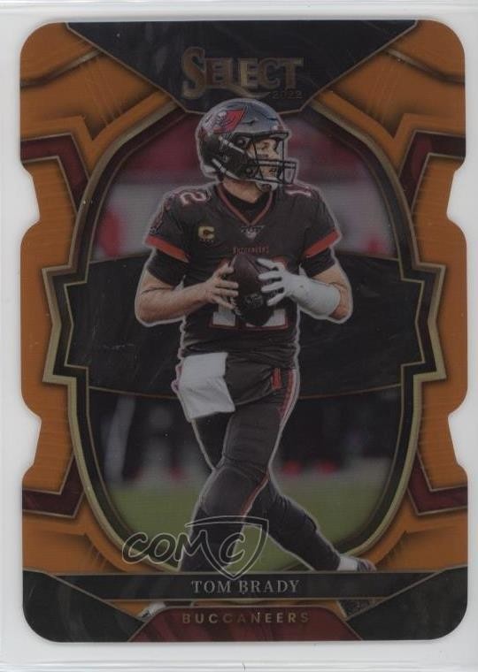 2022 Panini Select Concourse Orange Prizm Die-Cut 74/199 Tom Brady #26 1n7b