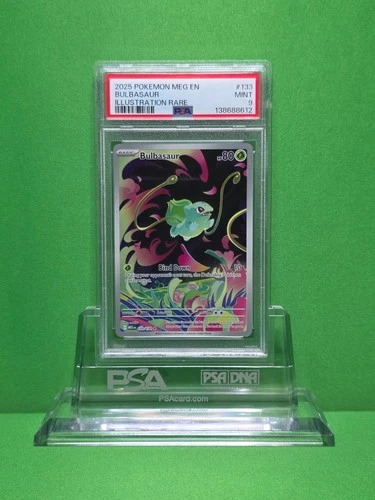POKEMON 2025 MEGA EVOLUTION BULBASAUR ILLUSTRATION RARE 133 PSA 9