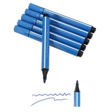 Coloring - 6 Piece Washable Markers Deep Sky Blue