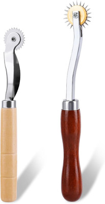 2PCS Tracing Wheel,Professional Stitch Marking Spacer,Wood and Stainless Steel P