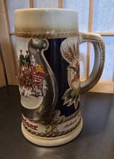 Vintage Budweiser Clydesdales Beer Stein Staffel Stoneware West Germany 1980s