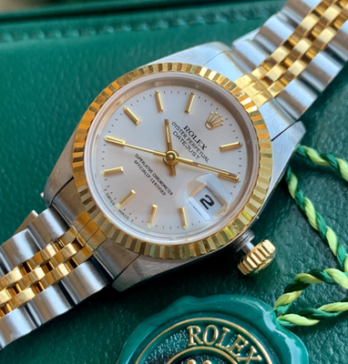 1996 Rolex DateJust 69173 Ladies 26mm 18K Gold & Stainless Steel