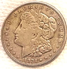 1921 S Morgan circulated w/clear features great patina free shipping Sigma test+