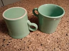 Two Vtg. Fiestaware Fiesta Meadow Tom & Jerry Cups Mug Turquoise 3.5" HLC USA