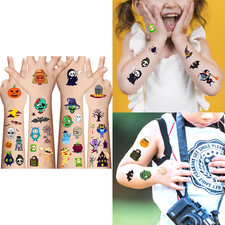 Halloween Temporary Tattoos for Kids - 120 Pieces Halloween Trick or Treat Fake