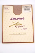 Vintage Sears Nice Touch Silken Sheer Thi-Top Pantyhose Size Medium 2 Pairs Nude