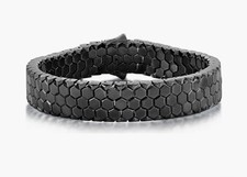 Stainless Steel Men's Honeycomb Link Style Bracelet