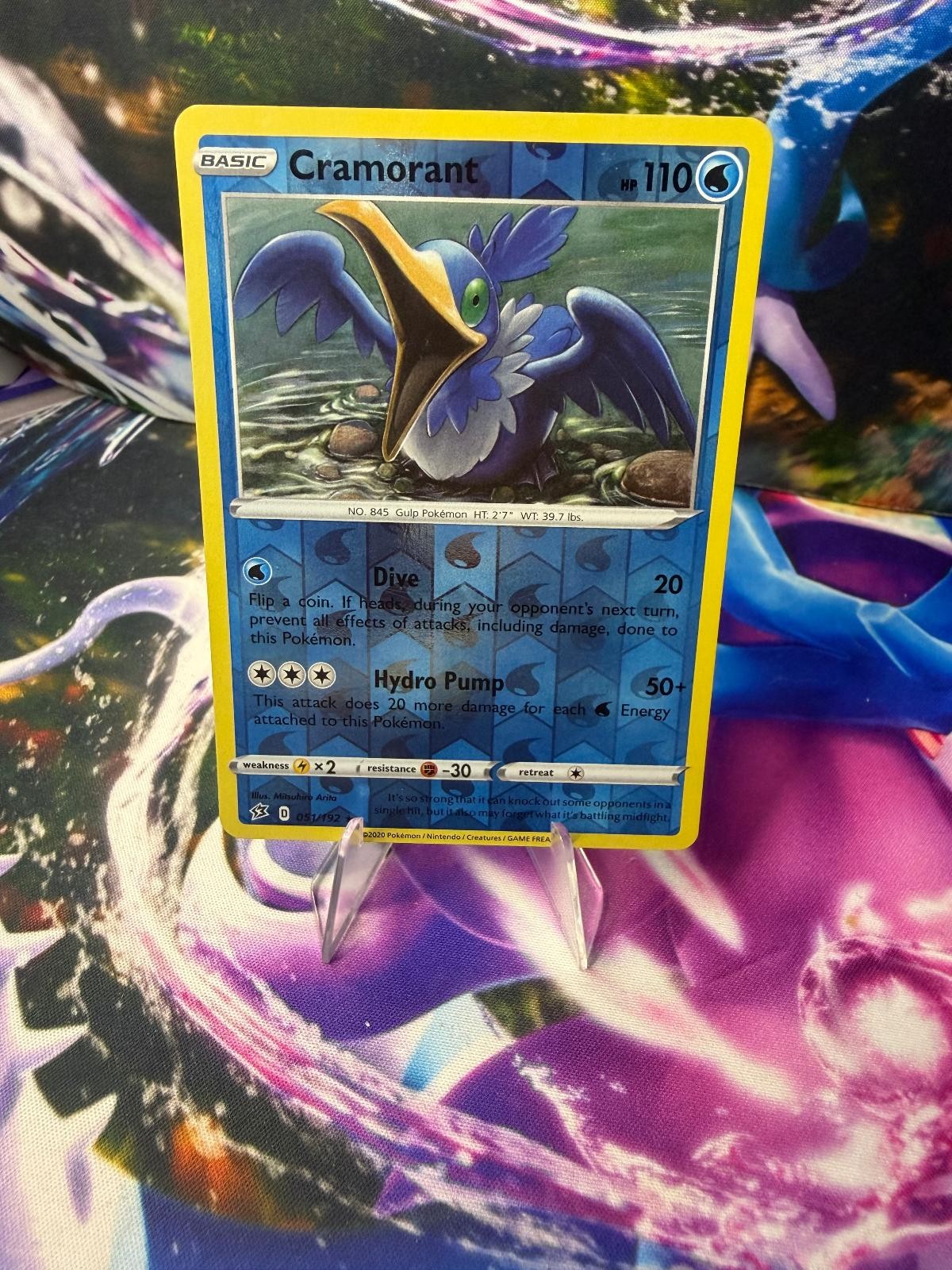 CRAMORANT 051/192 REBEL CLASH Reverse Holo Rare Pokemon