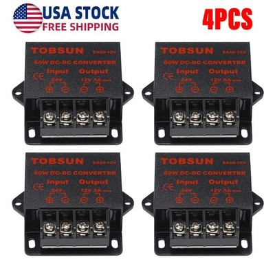 4PC 12V - 5V Buck Converter 24-12V Step Down Regulator 24V to 5V DC-DC Reducer