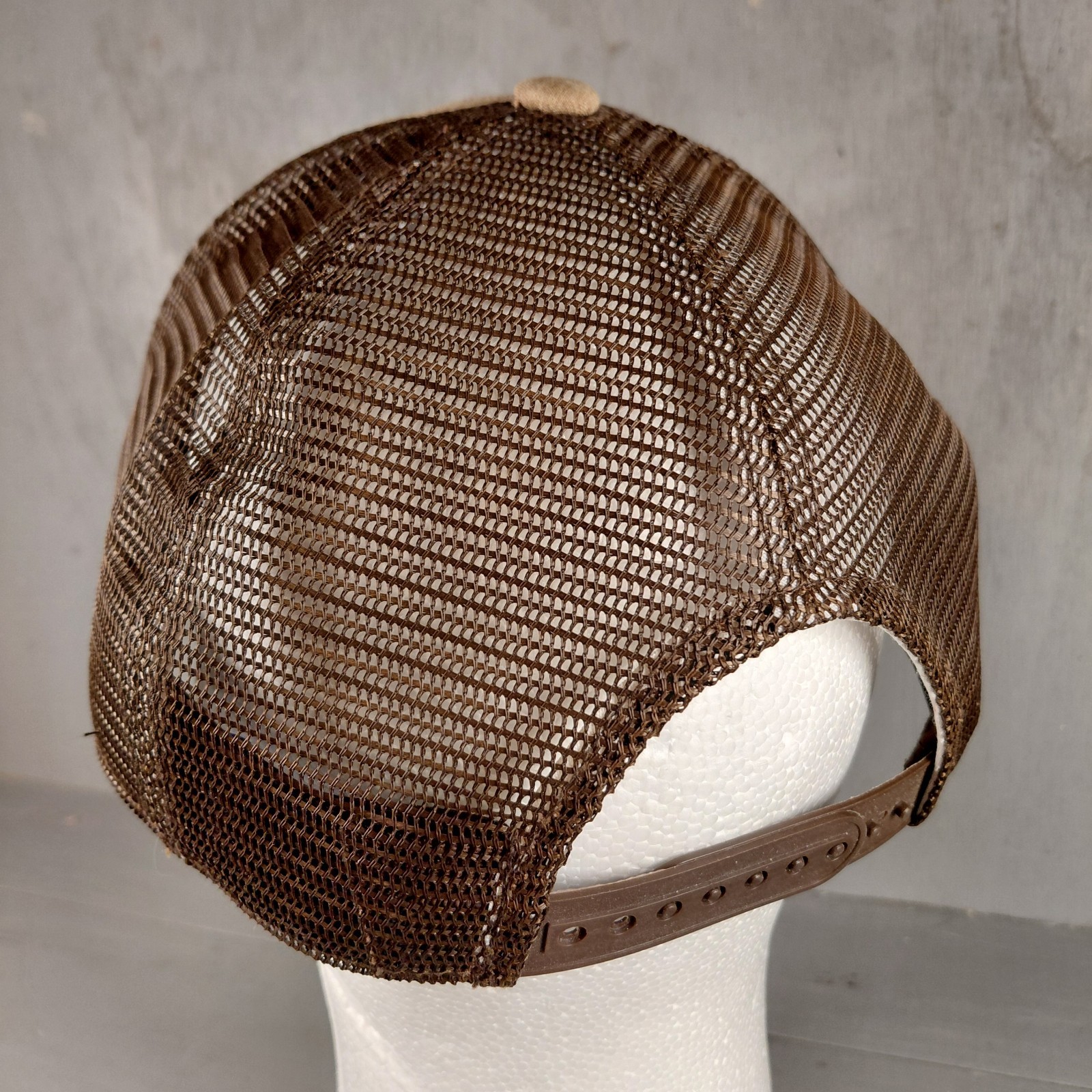 Wrangler Leather Script Logo Patch Khaki Meshback… - image 5