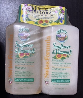St. Ives Sunflower vitamin E Shampoo & Conditioner Set 15 Oz Older Stock Sealed