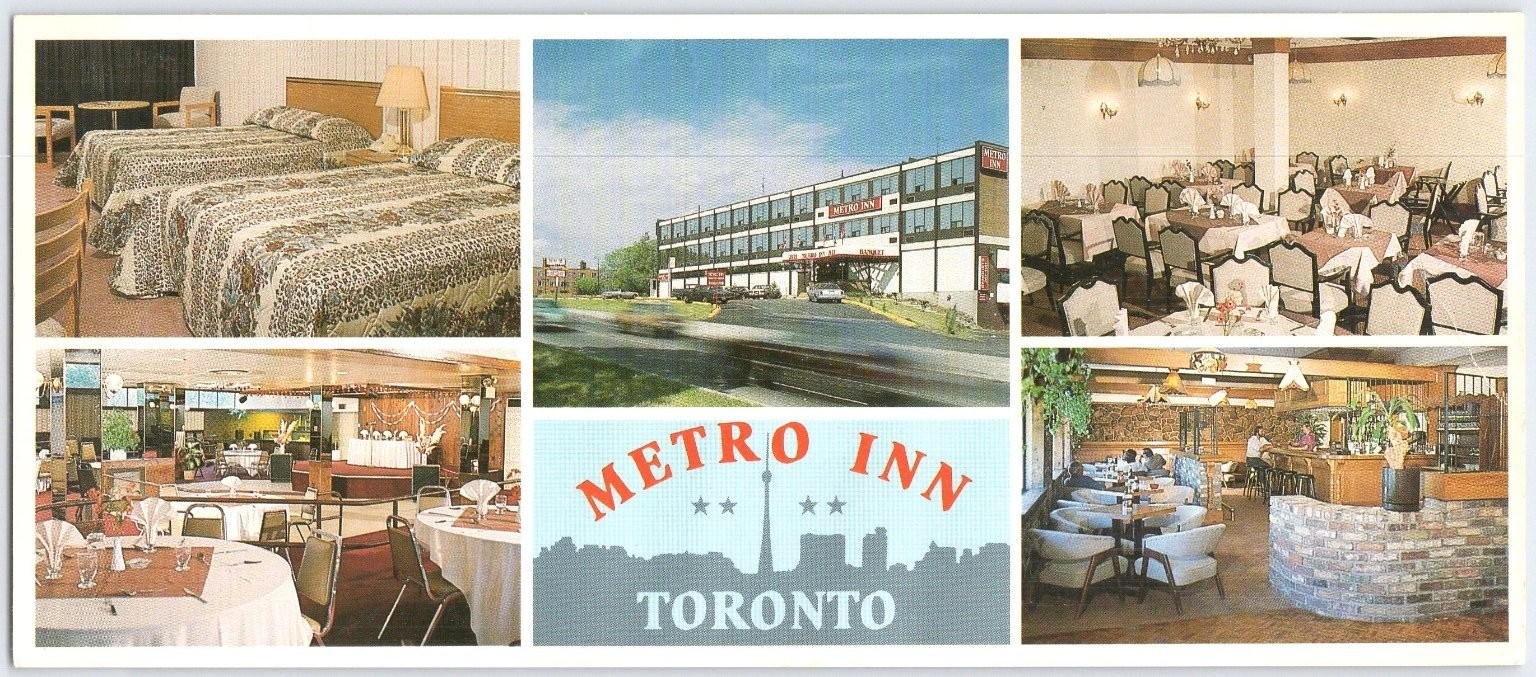 Vintage Metro Inn Toronto Multi-View Oversize Postcard by Zolmar Canada