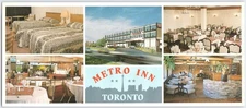Vintage Metro Inn Toronto Multi-View Oversize Postcard by Zolmar Canada