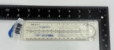 Safe-T Pro Ruler Clear Acrylic Angle Ruler with Magnifying Protractor 43051 NIP