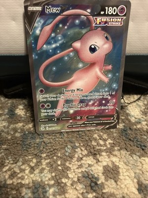 mew v pokemon card 069/189 Darkness Ablaze Holo Ultra Rare Near Mint Attack 2 Mew V HP 180 Fusion