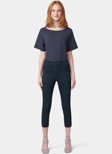 Hue Women's Mid-Rise Stretch Slim Fit Pull On Denim Leggings Midnight