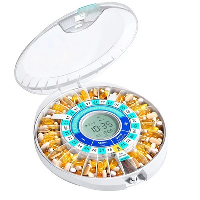 Automatic Pill Dispenser for Elderly with Alarm, 28-Day Electronic Locked Daviky