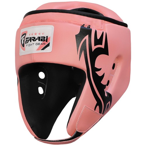 Casque De Boxe MMA Farabi Sports – Protection Tête Et Visage, Barre Frontale, Rembourrage PU-X Triple Couche, Réglable, Ultra-léger