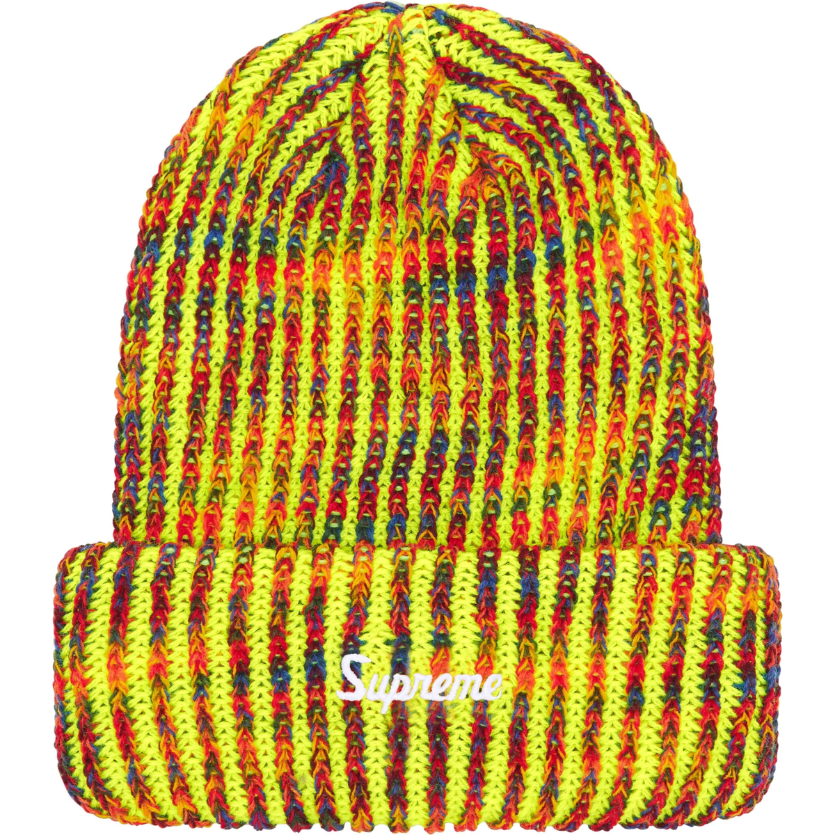 【新品未使用】Rainbow Loose Gauge Beanie Supreme Rainbow Loose Gauge Beanie Olive - FW24 - US