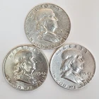 1954 P,D,S Franklin Half Dollars 90% SILVER (3 Coin Set) **Exact Coins** #00-53