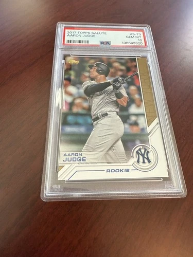 2017 Topps Salute #S-73 Aaron Judge Rookie Card. PSA 10 GEM MINT