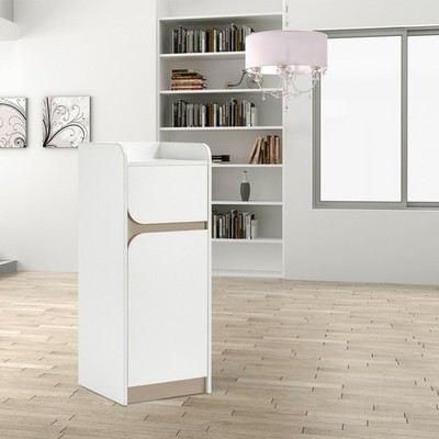 Salon Spa Storage Cabinet, Barber Hair Stylist Station with 1 Drawer & 1 Cabinet