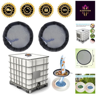 Polyester IBC Mesh Cover - 9.8 Inch, 2 Piece Set for Clean Rainwater