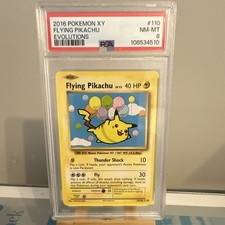 2016 Pokemon Evolutions Flying Pikachu 110/108 Secret Rare Regular English PSA 8 on eBay