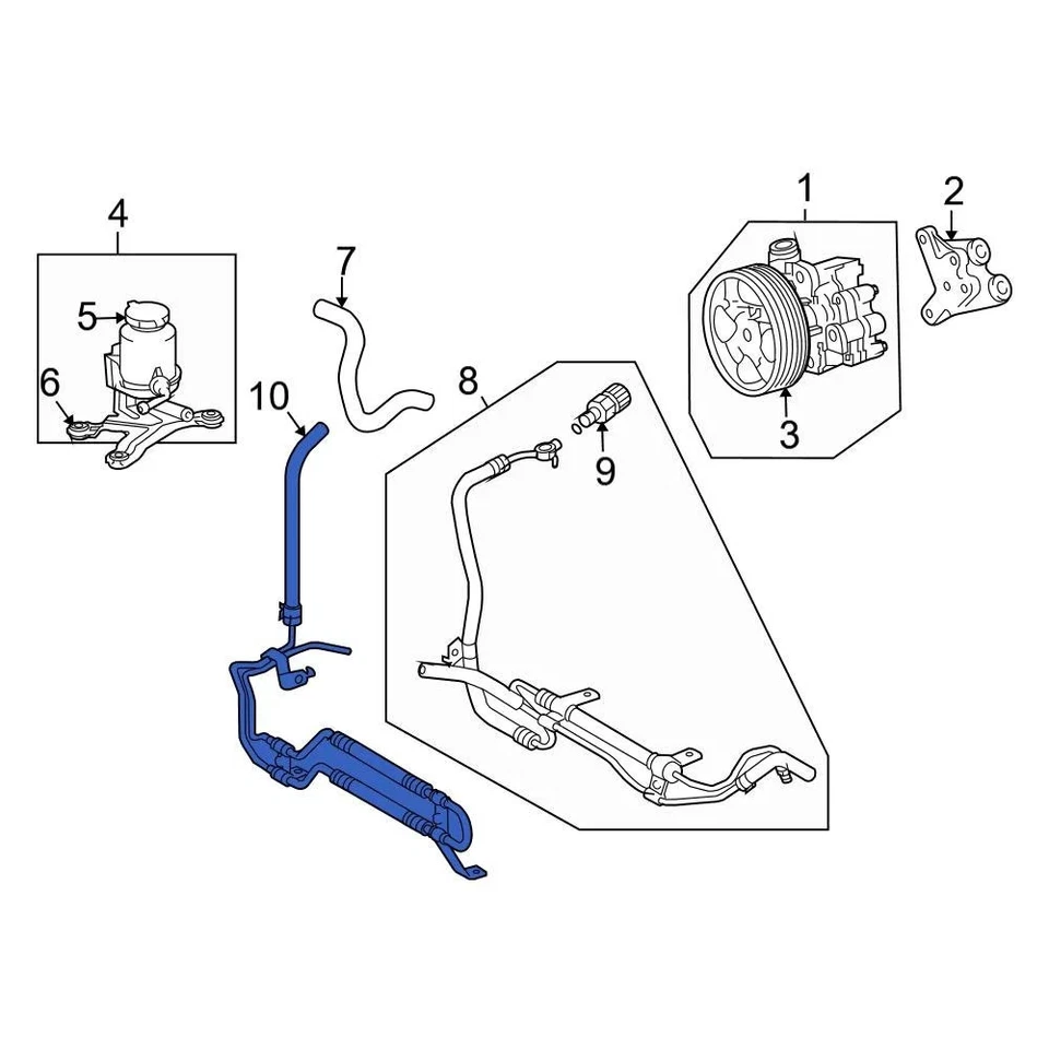 For Toyota Tundra 2007-2021 Toyota 444020C012 Power Steering Cooler Foto 2 de 4