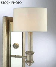 SAVOY HOUSE Pierce Paxton CARACAS Argentum WALL LAMP 9-1105-1-211 Ivory Shade