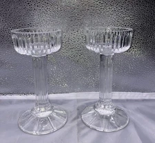 Set of 2 Shannon Crystal Designs of Ireland Candle Holder 24% Lead Crystal. 