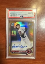 2022 Bowman Draft - Chrome Auto Brooks Lee #CDA-BL Gold Refractor /50 (AU, RC)