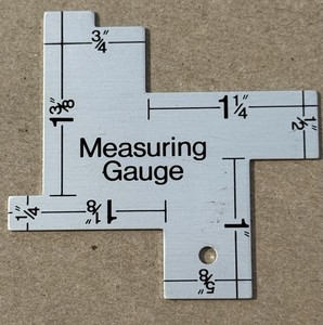 14-In-1 MEASURING GAUGE Sewing Tool ALUMINUM Measures 1/8” to 2” DOUBLE SIDED
