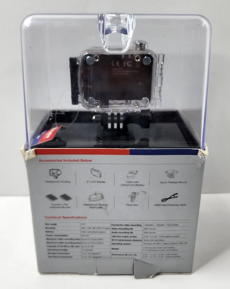 AEE S70 Action Camera (1080p/60fps) - Premium Edition - WiFi - Waterproof Case - Image 3 of 4