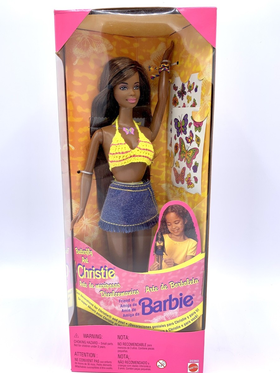 1998 Barbie Butterfly Art Christie Temp Tattoos Mattel 20360