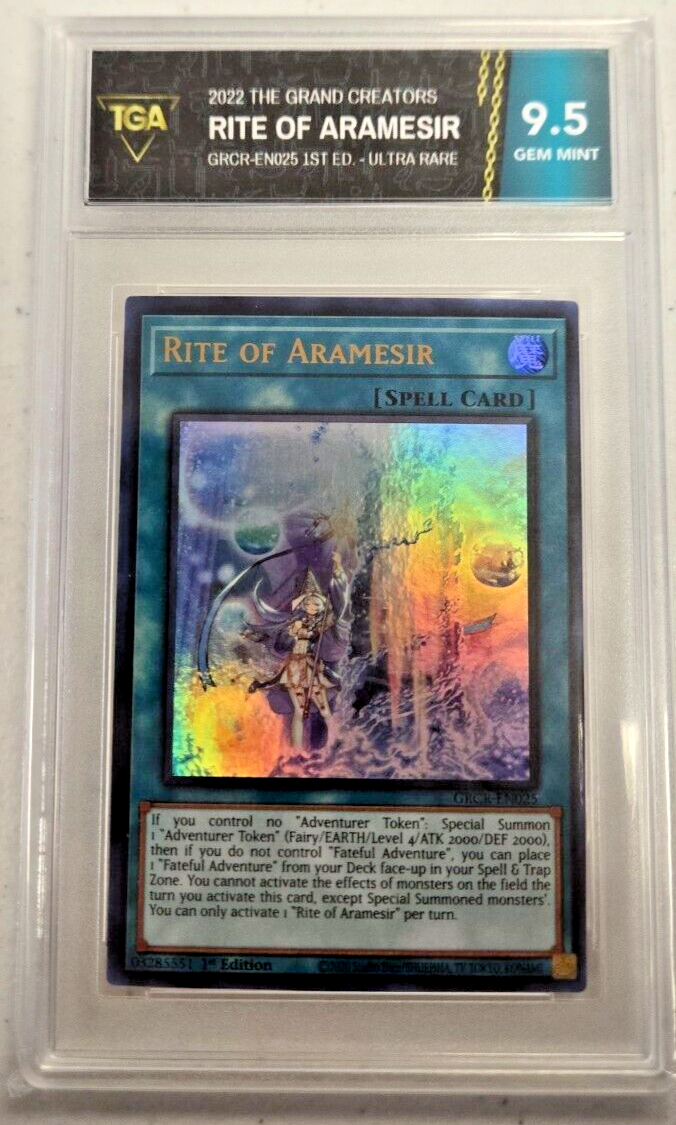 Yugioh 2022 The Grand Creators - Rite of Aramesir (1st Edition) Ultra Rare Slab