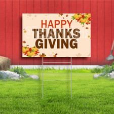 Happy Thanksgiving Indoor Outdoor Yard Sign