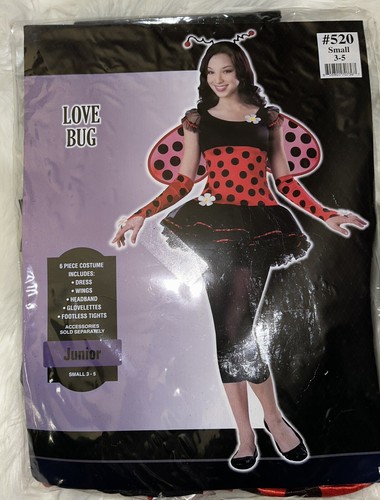 LOVE BUG โค๏ธ๐6 piece Costume -Size Small 3-5 (Juniors) New!