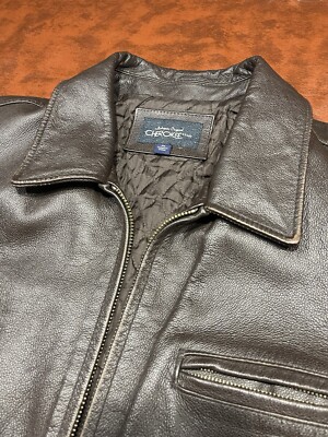 Cherokee Authentic Original Men's Brown Leather Jacket XL | eBay