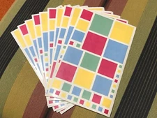 10 Mrs Grossmans Vellum Color Blocks Primary Stickers Labels Tags Shapes Color