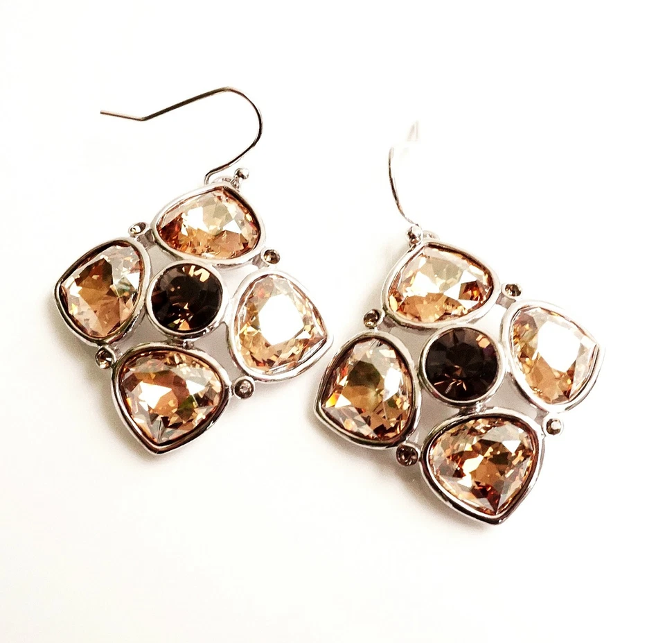 guess  UBE91102 Paar Ohrhänger Ohrringe damen in farbe silber  kristall  neu - Bild 2 von 4