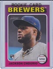 JACKSON CHOURIO ROOKIE CARD Milwaukee Brewers Baseball 2024 TOPPS HERITAGE RC!