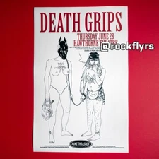 DEATH GRIPS June 2012 Concert Promo 11x17 Street Promo Poster. Portland Oregon.
