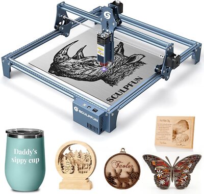 SCULPFUN S9 90W Effect CNC Laser Engraving Cutting Machine 410x420mm Cutter A2Q3