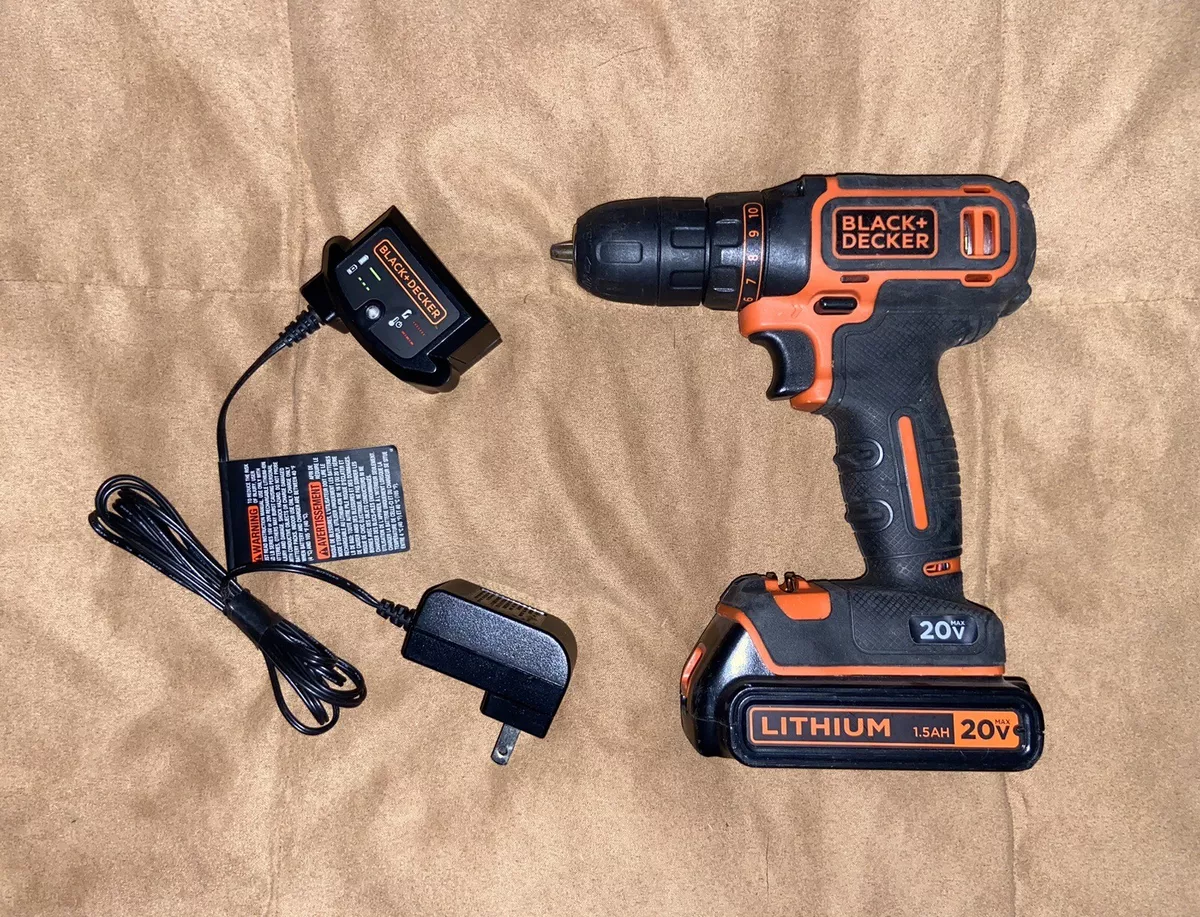 Black & Decker 20V Max Cordless Lithium Ion 3/8 Drill Driver