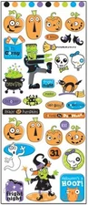 Creative Imaginations Spooks & Spirits Stickers Halloween Pumpkins Icons