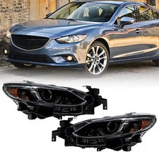 For 2016-2017 Mazda 6 Headlight Headlamp Assembly LED w/ AFS Pair Side Set