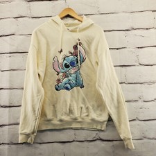 DISNEY Sweatshirt Hoodie Womens Medium Lilo and Stitch Long Sleeve Multicolor